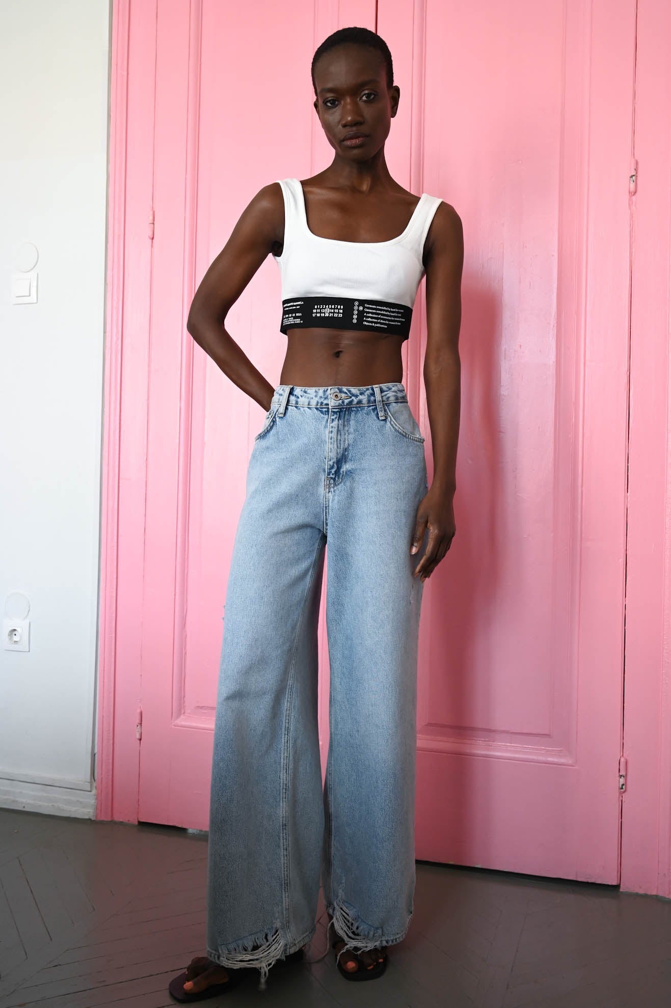 Top cropped ριπ με cups