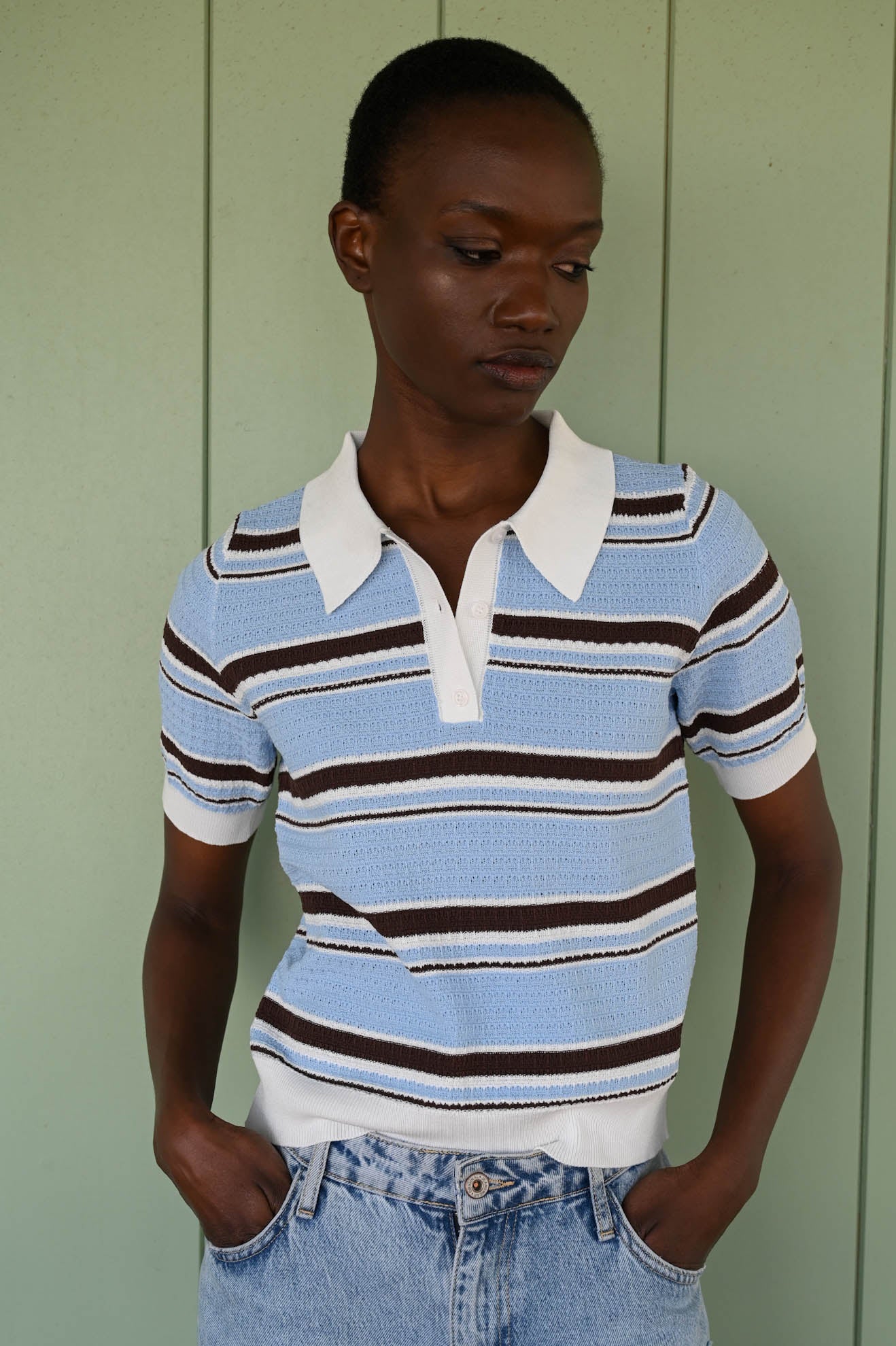 Πλεκτό πόλο με ρίγες