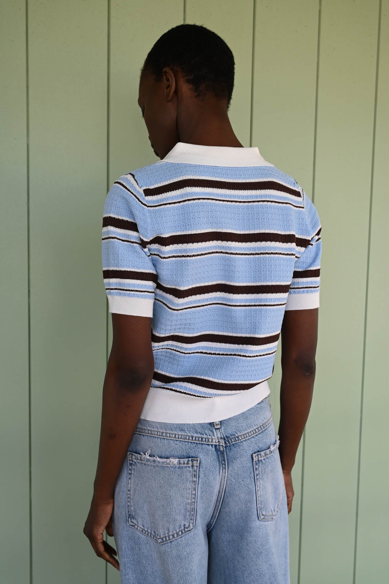 Πλεκτό πόλο με ρίγες