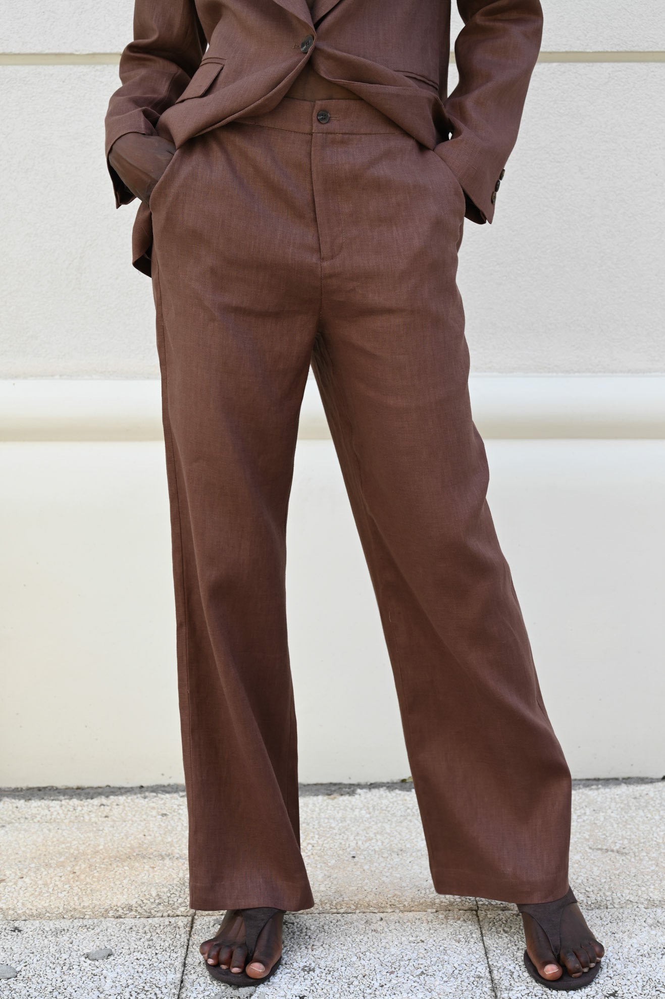 Παντελόνι κοστουμιού 100% λινό - 2 piece set