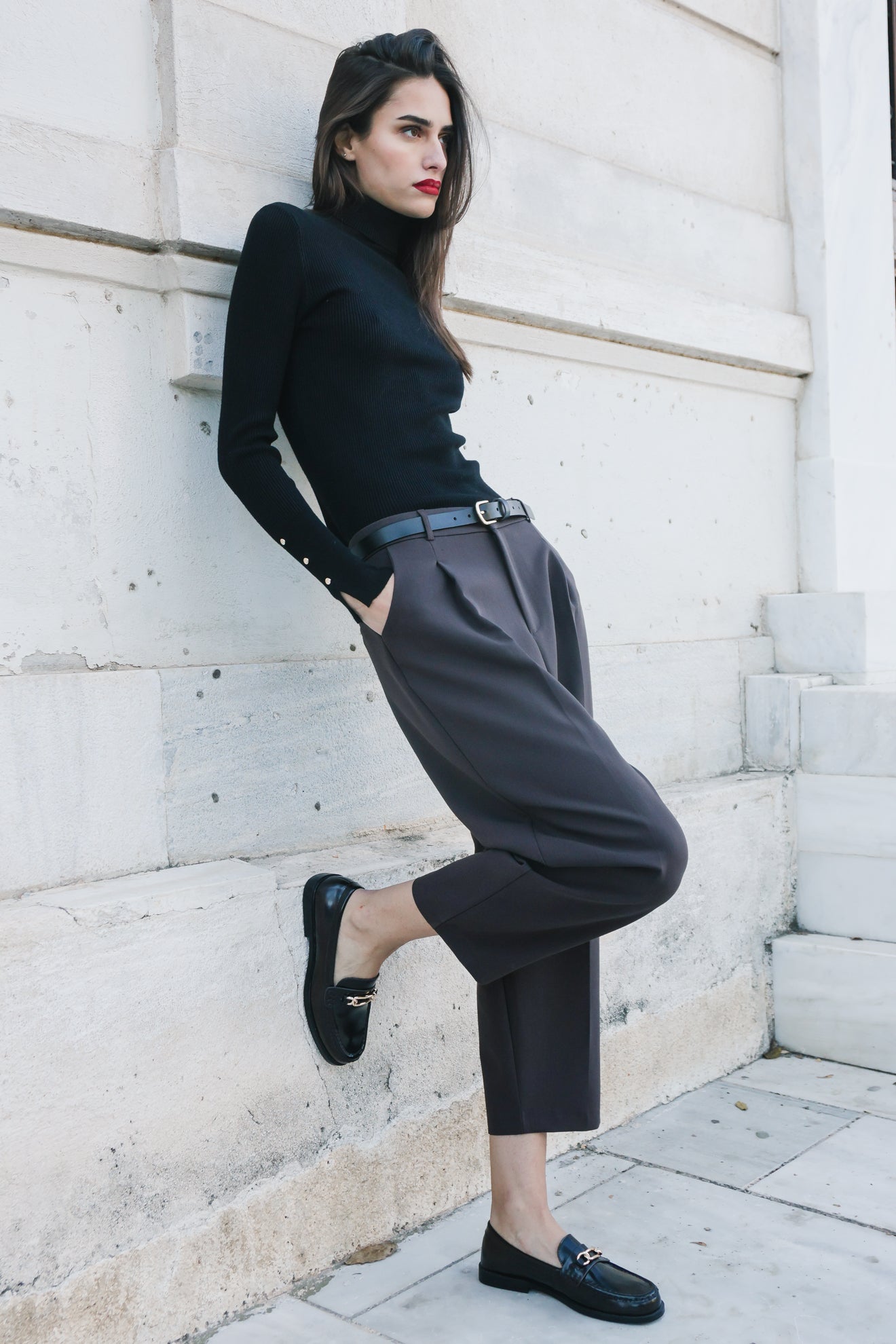 Παντελόνι balloon με πιέτες