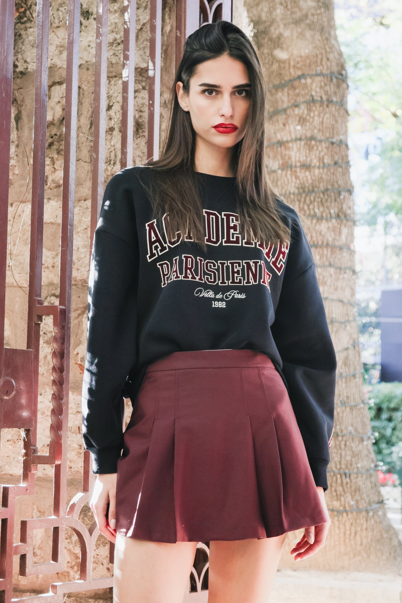 Φούτερ με επιγραφή academie