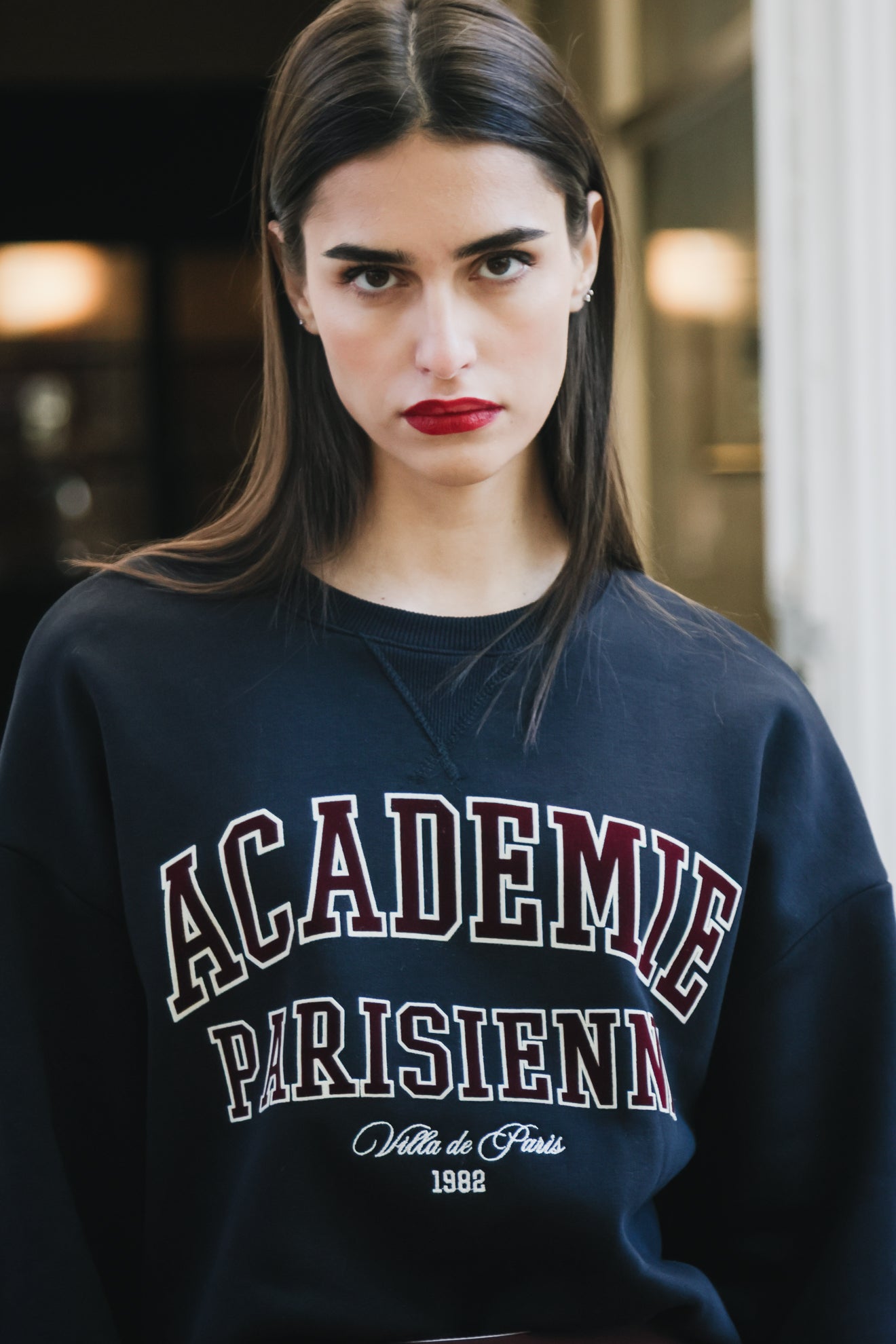 Φούτερ με επιγραφή academie